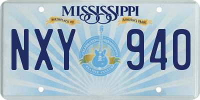 MS license plate NXY940