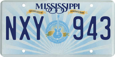 MS license plate NXY943