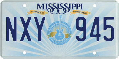 MS license plate NXY945