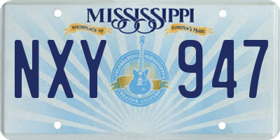 MS license plate NXY947