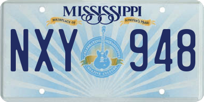 MS license plate NXY948