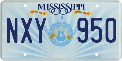 MS license plate NXY950