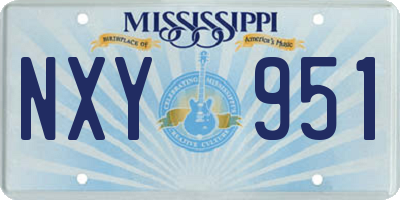 MS license plate NXY951