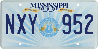 MS license plate NXY952
