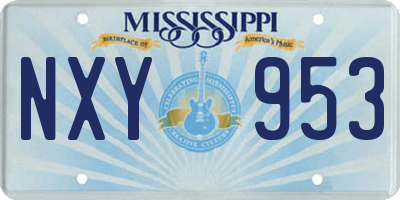 MS license plate NXY953