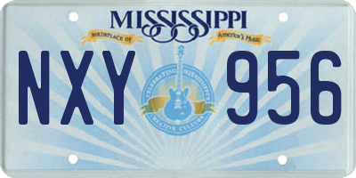MS license plate NXY956