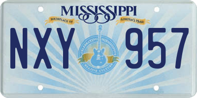 MS license plate NXY957