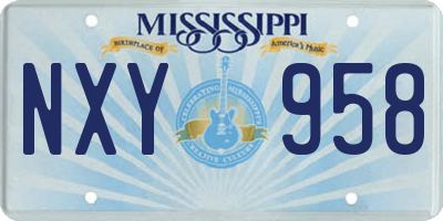 MS license plate NXY958