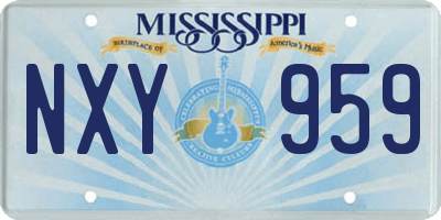 MS license plate NXY959