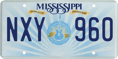 MS license plate NXY960