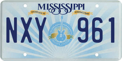 MS license plate NXY961