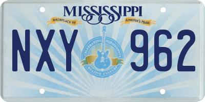 MS license plate NXY962