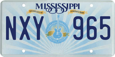 MS license plate NXY965