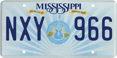 MS license plate NXY966