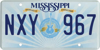 MS license plate NXY967