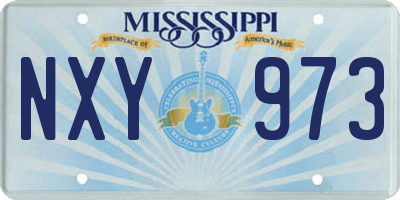 MS license plate NXY973