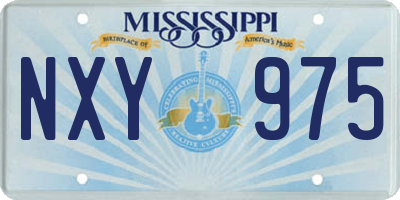 MS license plate NXY975