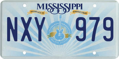 MS license plate NXY979