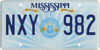 MS license plate NXY982