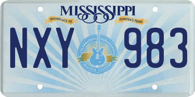 MS license plate NXY983