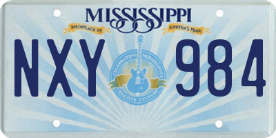 MS license plate NXY984