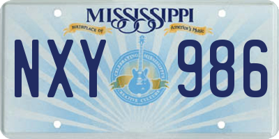 MS license plate NXY986
