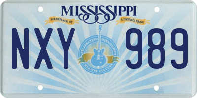 MS license plate NXY989