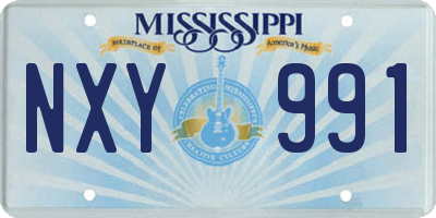 MS license plate NXY991