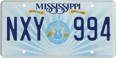 MS license plate NXY994