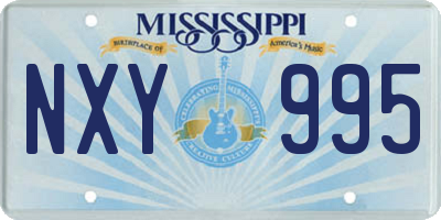 MS license plate NXY995