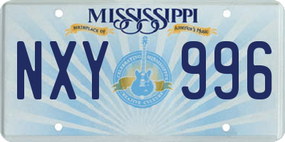 MS license plate NXY996