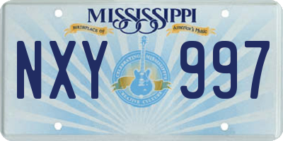 MS license plate NXY997
