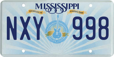 MS license plate NXY998