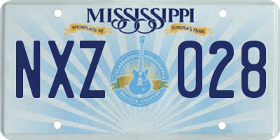 MS license plate NXZ028