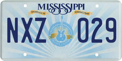 MS license plate NXZ029