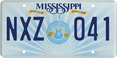 MS license plate NXZ041