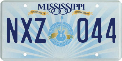 MS license plate NXZ044