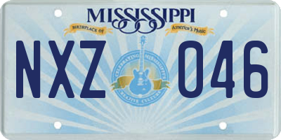 MS license plate NXZ046