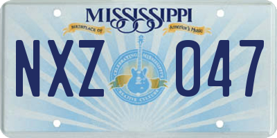 MS license plate NXZ047