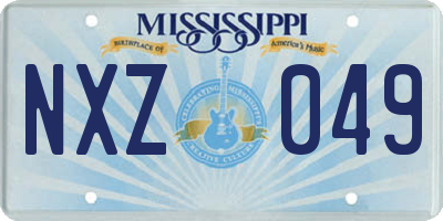 MS license plate NXZ049
