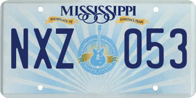 MS license plate NXZ053