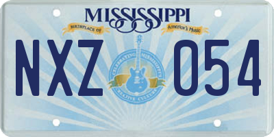 MS license plate NXZ054