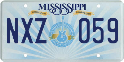 MS license plate NXZ059