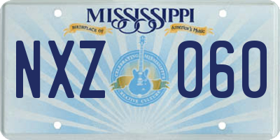 MS license plate NXZ060