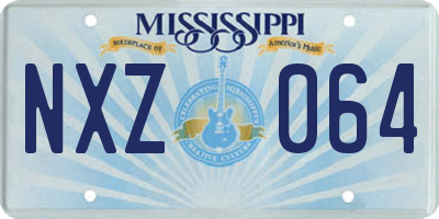 MS license plate NXZ064