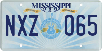 MS license plate NXZ065