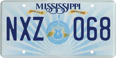 MS license plate NXZ068