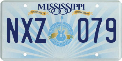 MS license plate NXZ079