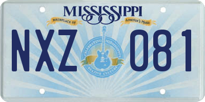 MS license plate NXZ081