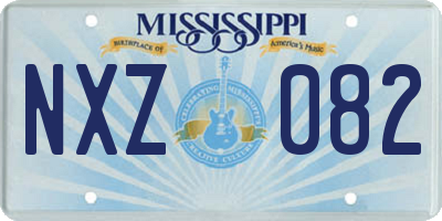 MS license plate NXZ082